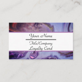 Tarjeta De Fidelización Elegant Purple Marble Hair Stylist Loyalty Card