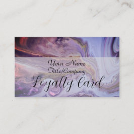 Tarjeta De Fidelización Elegant Purple Marble Hair Stylist Loyalty Card