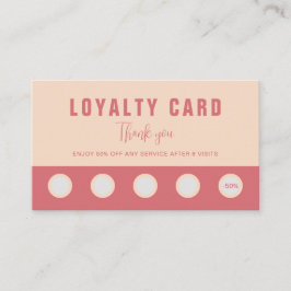 Tarjeta De Fidelización Elegant Rose & Ivory Beauty Loyalty & Rewards Card