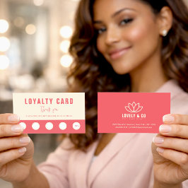 Tarjeta De Fidelización Elegant Rose & Ivory Beauty Loyalty & Rewards Card