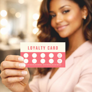 Tarjeta De Fidelización Elegant Rose & Ivory Beauty Loyalty & Rewards Card