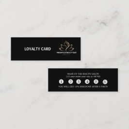 Tarjeta De Fidelización Elegant white and black beauty salon