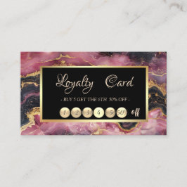 Tarjeta De Fidelización Elegante armazón de oro de mármol de Borgoña