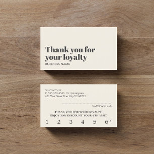 Tarjeta De Fidelización Elegante Beige Gris claro Belleza Audaz Salón