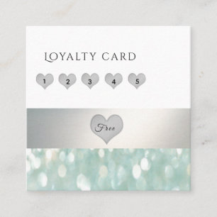 Tarjeta De Fidelización Elegante Corazones suaves estriba silenciosa bokeh
