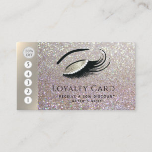 Tarjeta De Fidelización Elegante diamante purpurinoso de lujo que luce com