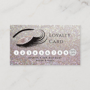 Tarjeta De Fidelización Elegante diamante purpurinoso de lujo que luce com