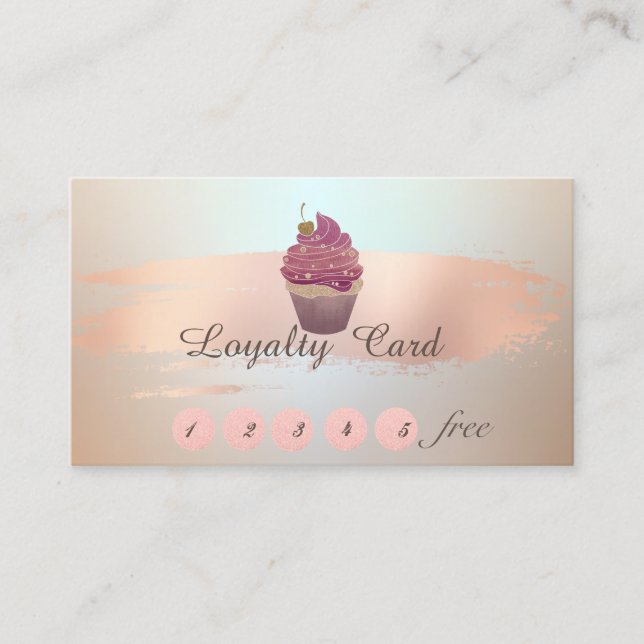 Tarjeta De Fidelización Elegante, Elegante, Broche De Cepillo, Pastel (Anverso)