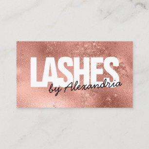 Tarjeta De Fidelización Elegante estilo con azotes de oro Rosa