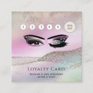 Tarjeta De Fidelización Elegante guiño lujoso azota maquillaje ojo después