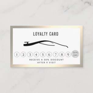 Tarjeta De Fidelización Elegante logo de diseño de autos de lujo