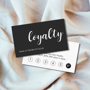 Tarjeta De Fidelización Elegante moderno Belleza gris oscuro gris blanco