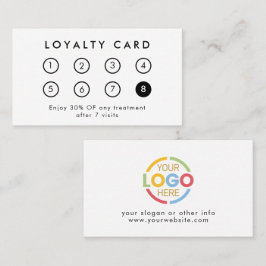 Tarjeta De Fidelización Elegante Moderno logotipo de negocios de la empres