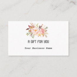 Tarjeta De Fidelización Elegante Personalizado de Flores Rosa