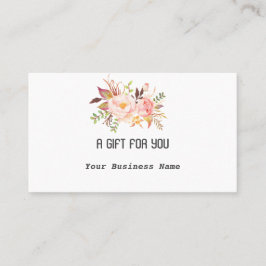 Tarjeta De Fidelización Elegante Personalizado de Flores Rosa