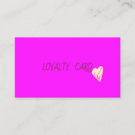 Tarjeta De Fidelización Elegante Profesional Gold Hearts Pink Fluorescente