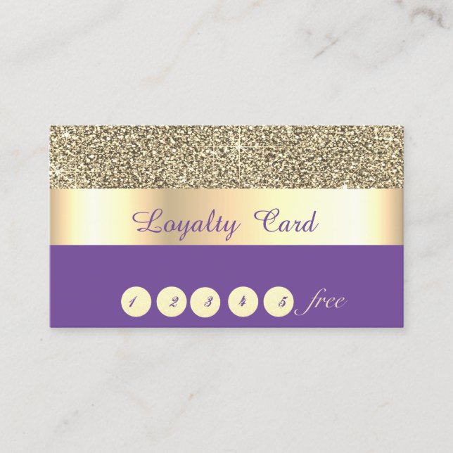 Tarjeta De Fidelización Elegante, rayado, violeta, carta de lealtad Purpur (Anverso)