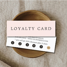 Tarjeta De Fidelización Elegante Rosa simple Belleza blanca