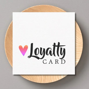 Tarjeta De Fidelización Elegante salón de belleza Guay White Pink Heart