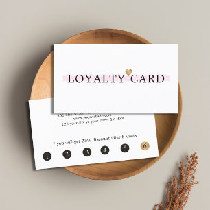 Tarjeta De Fidelización Elegante y Estilizado Salón de Belleza Rosa Blanca