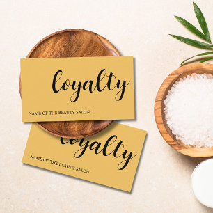 Tarjeta De Fidelización Elegante y moderna Belleza Negra Amarilla