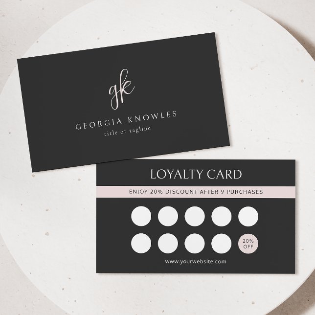 Tarjeta De Fidelización Elegante y moderno Rubor Pink Reward (Subido por el creador)