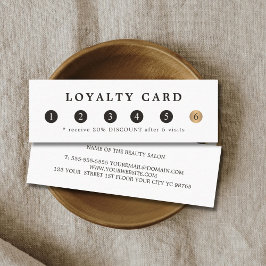 Tarjeta De Fidelización Elegante y simple Faux White Gold Beaualty