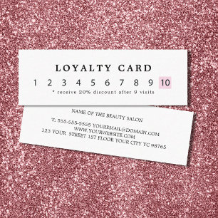 Tarjeta De Fidelización Elegante y simple lealtad de la Rosa Blanca