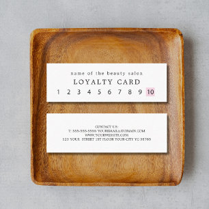 Tarjeta De Fidelización Elegante y simple lealtad de la Rosa Blanca