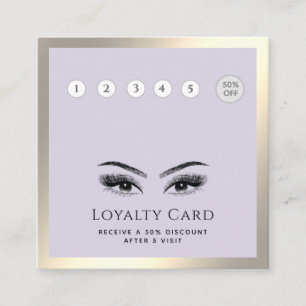 Tarjeta De Fidelización Elegantes lujosos azotes maquillaje de los ojos de