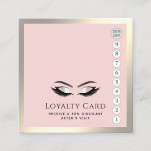 Tarjeta De Fidelización Elegantes lujosos azotes maquillaje de los ojos de