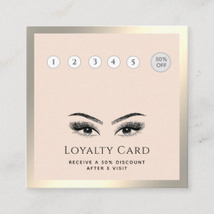 Tarjeta De Fidelización Elegantes lujosos azotes maquillaje de los ojos de