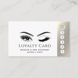 Tarjeta De Fidelización Elegantes lujosos lujosos lucen maquillaje de ojos