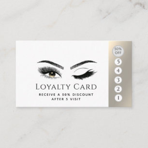 Tarjeta De Fidelización Elegantes lujosos lujosos lucen maquillaje de ojos