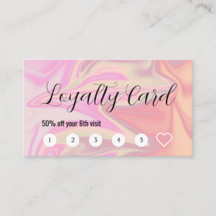 Tarjeta De Fidelización Elegantes y elegantes azotes y cejas holográficos