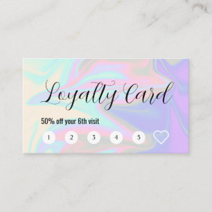 Tarjeta De Fidelización Elegantes y elegantes azotes y cejas holográficos