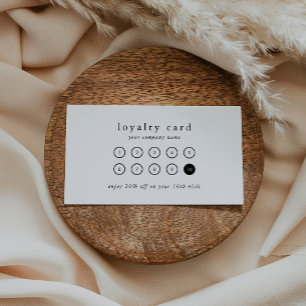 Tarjeta De Fidelización EMELIA Simple Boho Modern Business Reward 10 Punch