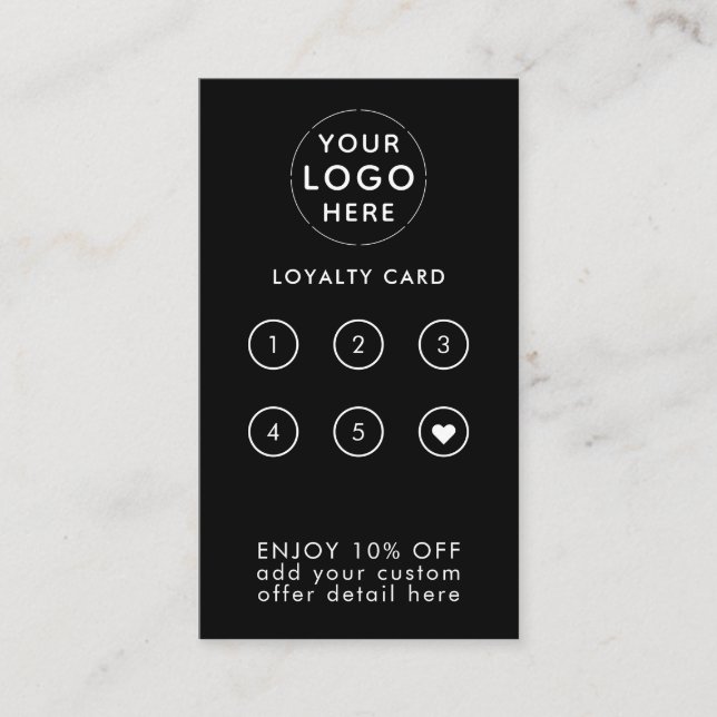 Tarjeta De Fidelización Empresa de negocios personalizado Empresa Tu Logot (Anverso)