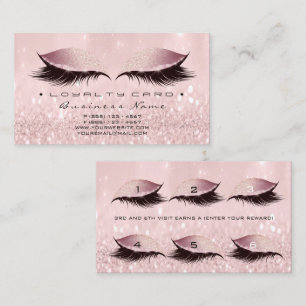 Tarjeta De Fidelización Encanto del rosa color de rosa de los latigazos