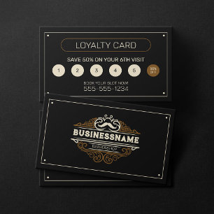 Tarjeta De Fidelización Estilista de pelo de corte de pelo de barbería vin