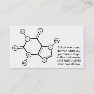 Tarjeta De Fidelización estructura molecular de cafeína