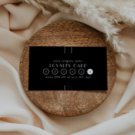 Tarjeta De Fidelización EVERLY Art Deco Black Business Reward 6 Punch