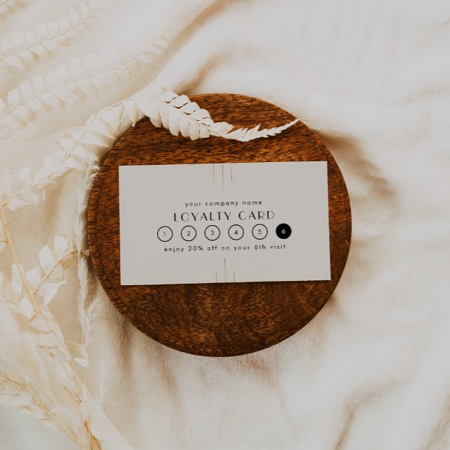 Tarjeta De Fidelización EVERLY Ivory Gold Black Business Reward 6 Punch (EVERLY Ivory Gold Black Business Reward 6 Punch Loyalty Card)