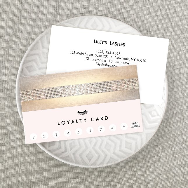 Tarjeta De Fidelización Extensiones Eyelash Lash Customer Loyalty Punch (Subido por el creador)