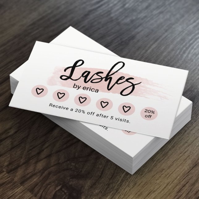 Tarjeta De Fidelización Extensiones Eyelash Rubor Lealtad de Salon Lash Ro (Subido por el creador)