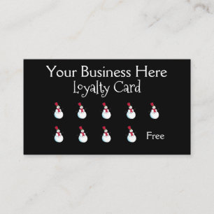 Tarjeta De Fidelización Feliz lealtad a los Navidades Snowman
