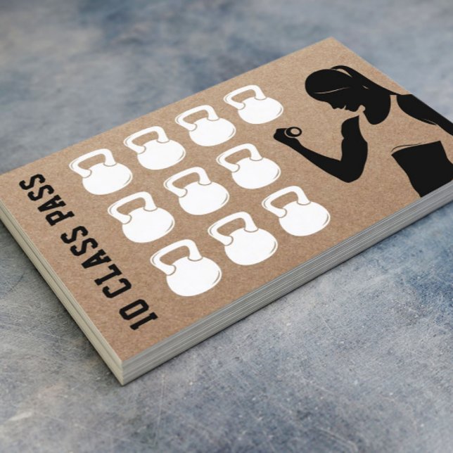 Tarjeta De Fidelización Fitness 10 Clase Paso Lealtad Rústica Kraft (Subido por el creador)