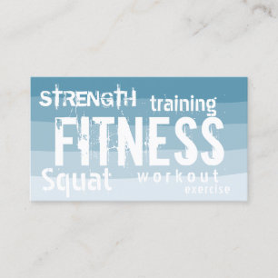 Tarjeta De Fidelización Fitness Personal Trainer Dusty Blue Stripe Lealtad