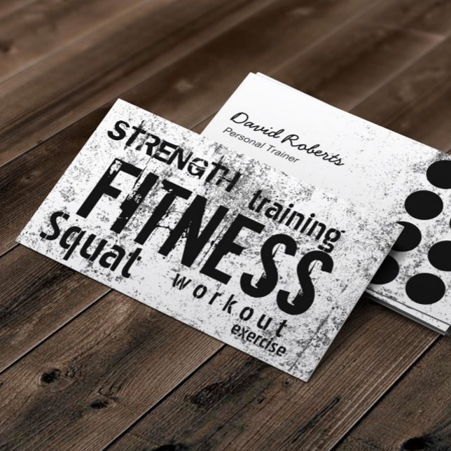 Tarjeta De Fidelización Fitness Personal Trainer Grunge Loyalty Punch (Subido por el creador)