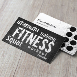 Tarjeta De Fidelización Fitness Trainer Profesional Dark Loyalty Punch